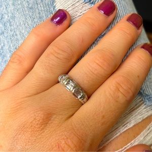 Vintage Sterling Silver Ring with CZ